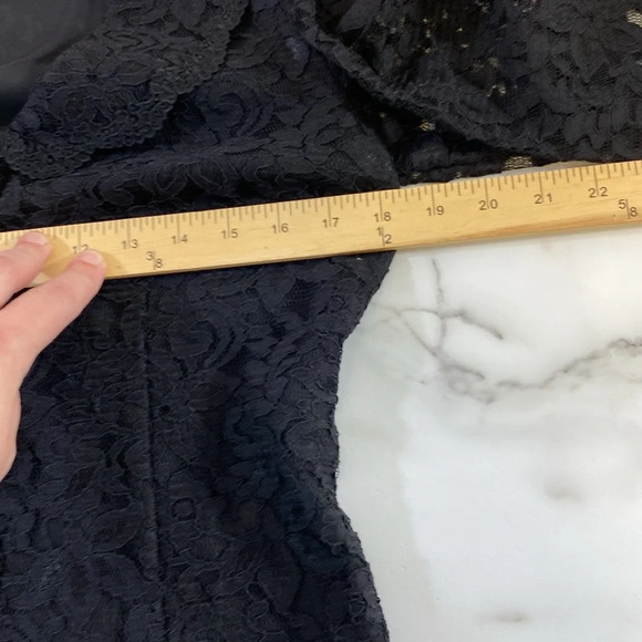 Talbots Blazer Jacket Women Size 4 Black Lace Floral Vintage Goth Victorian‎ - Picture 6 of 9